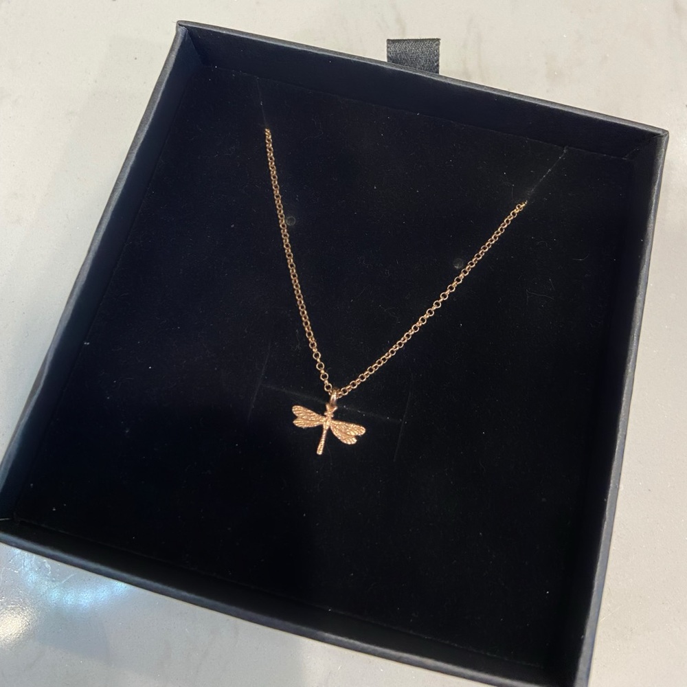 Gold Dragonfly Necklace
